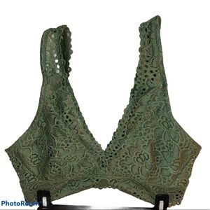 Aerie Olive Green Lace Bralet
